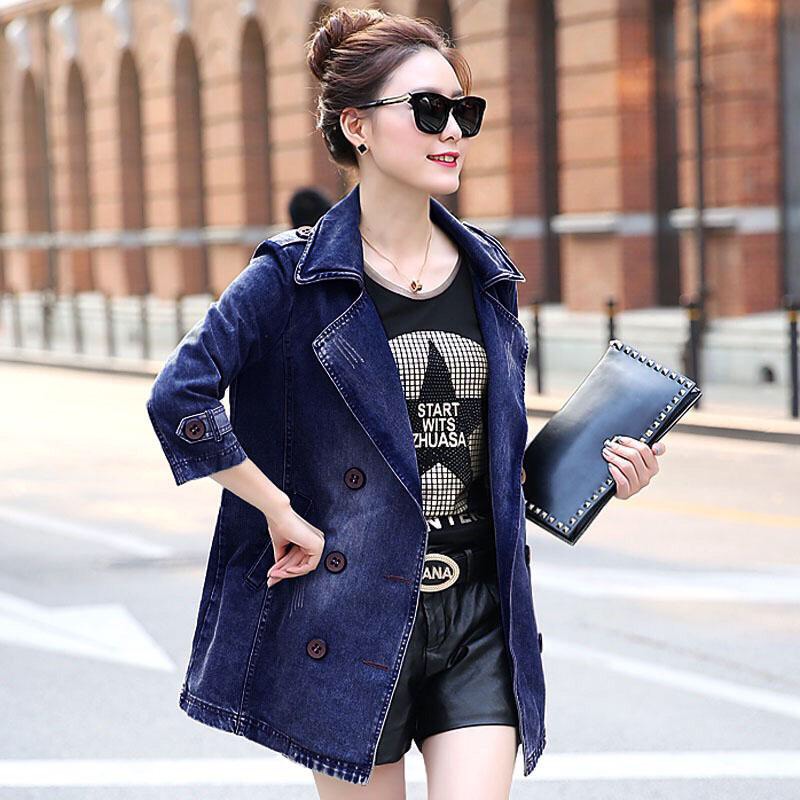 ÁO KHOÁC JEAN FORM DÀI CỔ VEST
